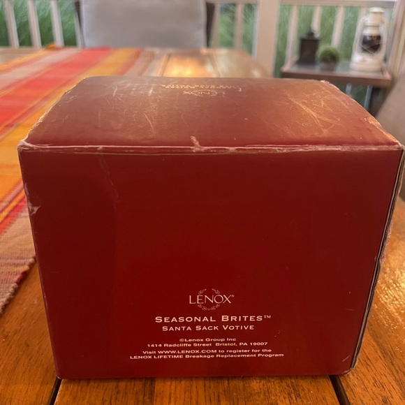 🆕 Lenox Seasonal Brites Santa Sack  / Candy canes Votive tea light holder - Picture 4 of 8
